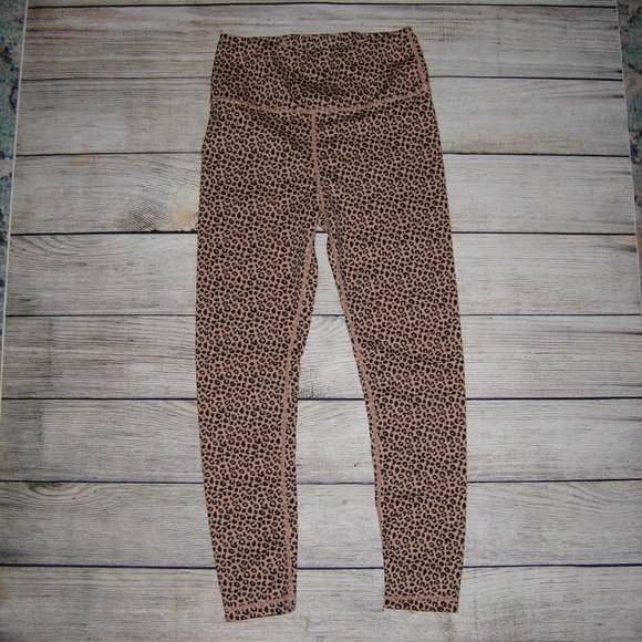 All Fenix leopard animal print high rise leggings Anthropologie S - Picture 1 of 6